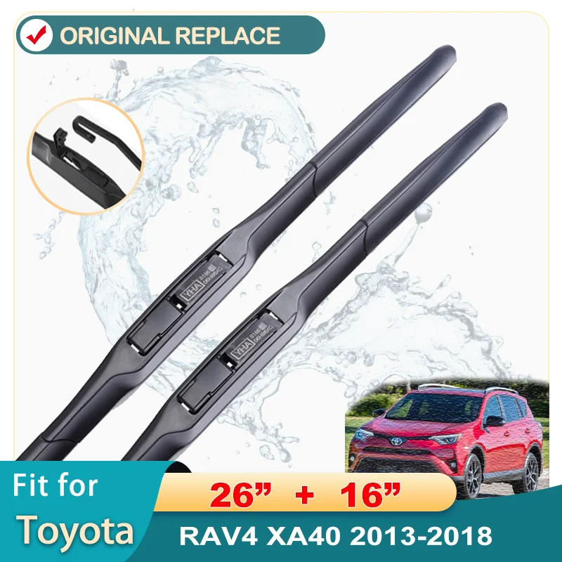 

Car Wiper Blades for Toyota RAV4 XA40 XA30 XA40 XA50 2019 2020 2021 Front Windshield Wipers Auto Accessories U J Hook