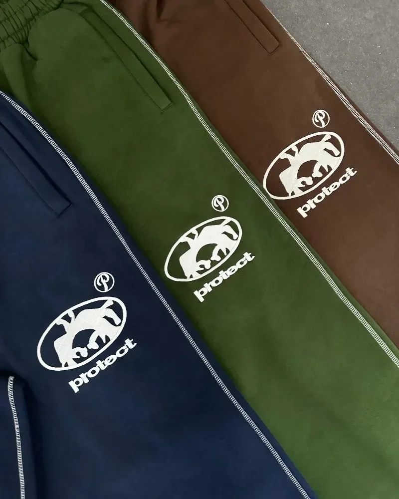 PROTECT Fashion Pants New Letter Embroidery Loose Sweatpants Men Women Y2K Harajuku Hip Hop Gothic Casual Joker Pants Streetwear 3