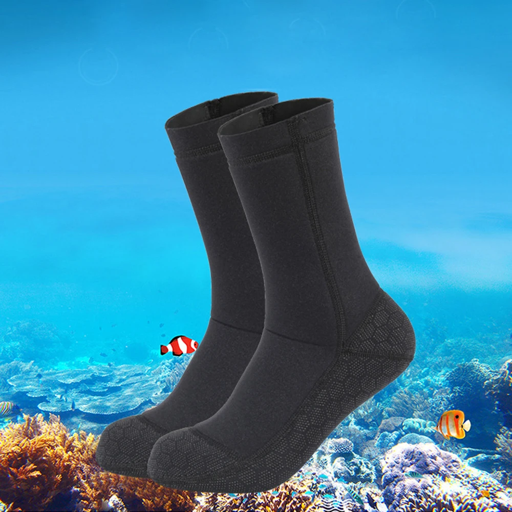 3MM Neoprene Wetsuit Socks Warm Scuba Diving Socks Winter Beach Booties Shoes Anti-Slip Surfing Thermal Socks for Snorkeling 2