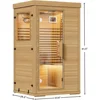 Far Infrared Home Sauna Room for 1 Person, Spa Saunas with Digital Controller, 2 Bluetooth Player, LED Reading Lamp, Saunas 5