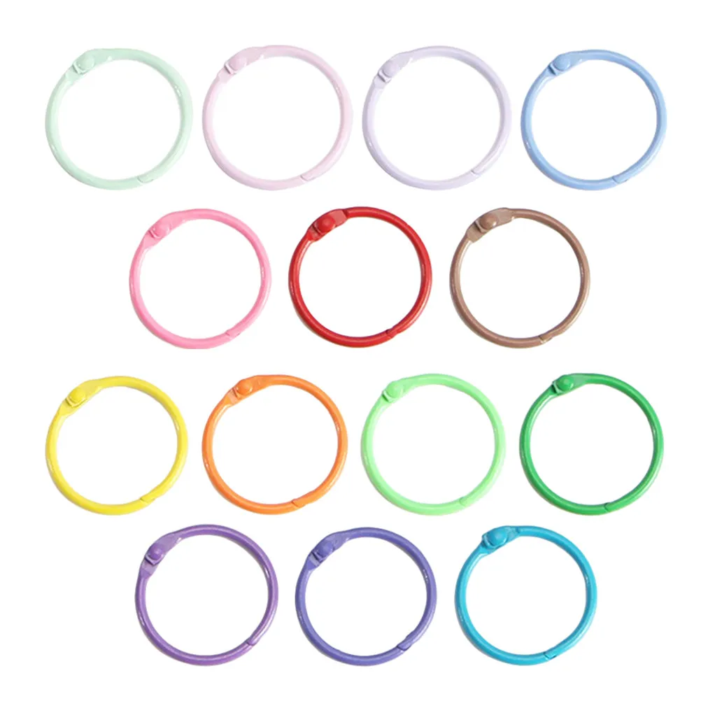 60Pcs 튼튼한 금속 바인더 링 메모 파일링용 강력한 홀드 북 링 예술가 학생 사무실 일상 사용 편리한 키 링