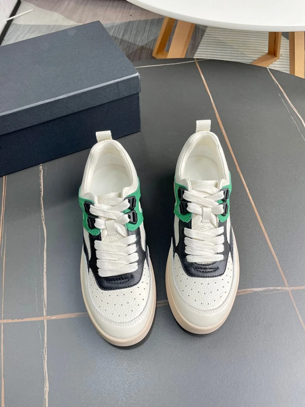 Dave&Di Spring Summer New Fashion Women's Shoes Cowhide Comfortable Retro Contrast Flat Vulcanized Shoes Casual Sneakers