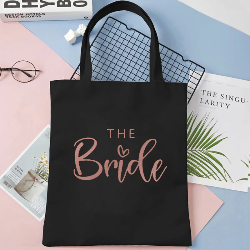 Shopping Bag, Tote Bags Team Bride Graphics Girls Single Farewell Bachelorette Party Tote Harajuku Shopping Bags Lady EVJF Shoulder