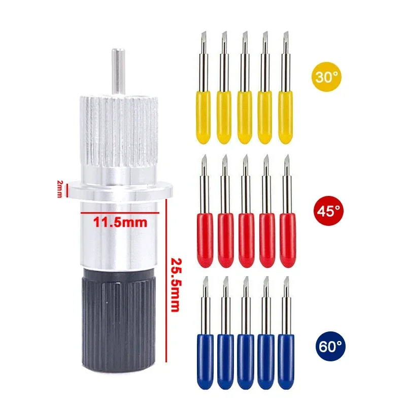 

Roland30/45/60 Degree Tungsten Steel Plotter Blade Vinyl Cutter Cutting Knife + 1pc Blade Holder Housing Carving Machine