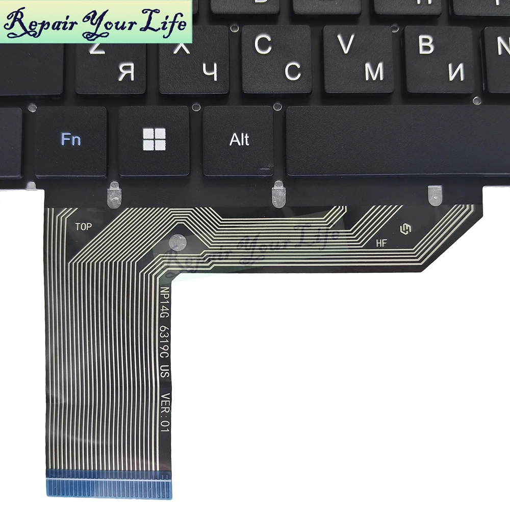 Teclado Russo ua Notebook Russo Laptop Inglês Rus Ru-en Inglês Np14g 6319c ru - Imagem 5