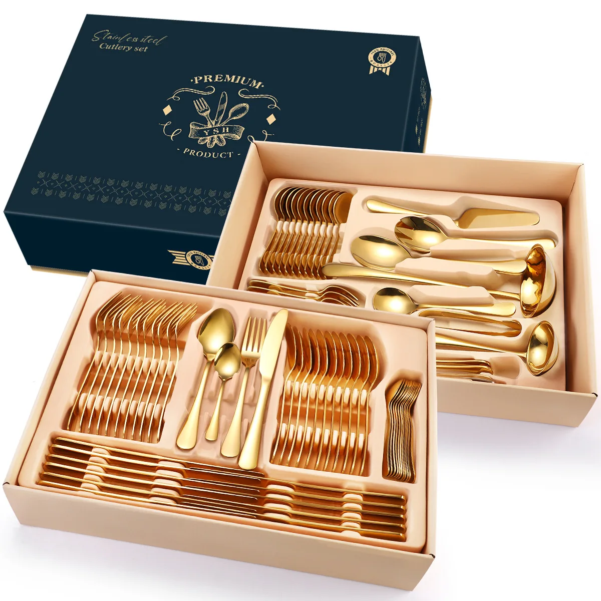 

Gold 84 Piece Set Cutlery Full Tableware Cutlery Tableware Kitchen Picnic Cookware Set Kitchenware Vaisselle Cuisine Dinnerware