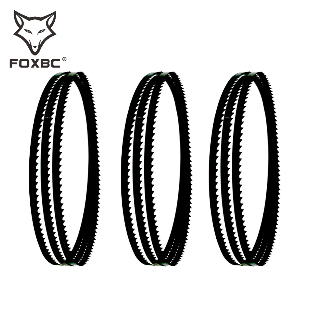 FOXBC 2375x6.5x0.5mm Bandsaw Blade 4 6 10 14 TPI 93-1/2 Inch Carbon Band Saw Blades Woodworking Tools 3pcs