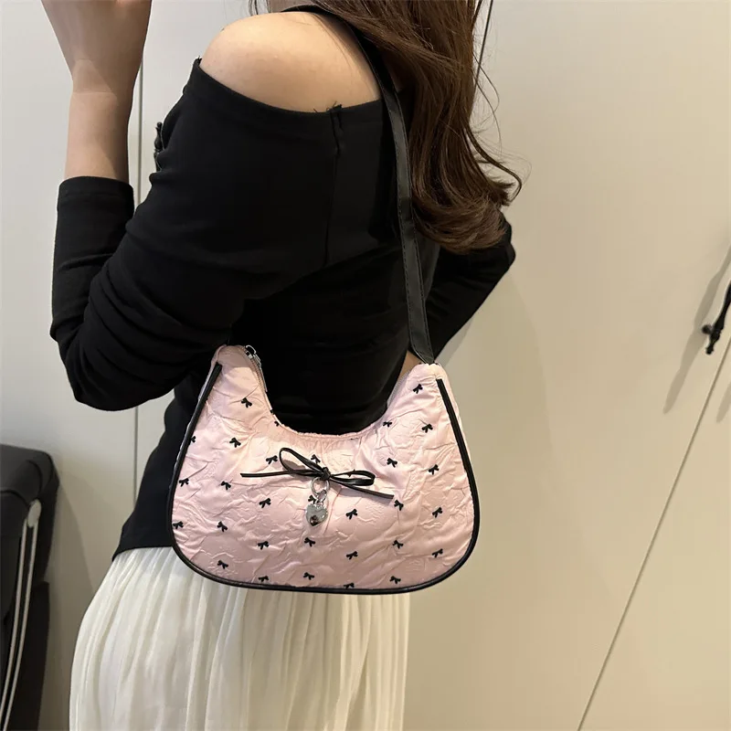 New Y2K Korean Handbag Fashion Women's Shoulder Bag Minimalist Underarm Crossbody Bag Commuter Messenger Backpack Decor Gift 2