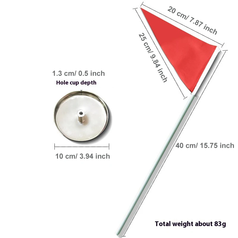 Golf stainless steel hole cup with Little Red Flag golf supplies golf metal green hole cup xy1012 4