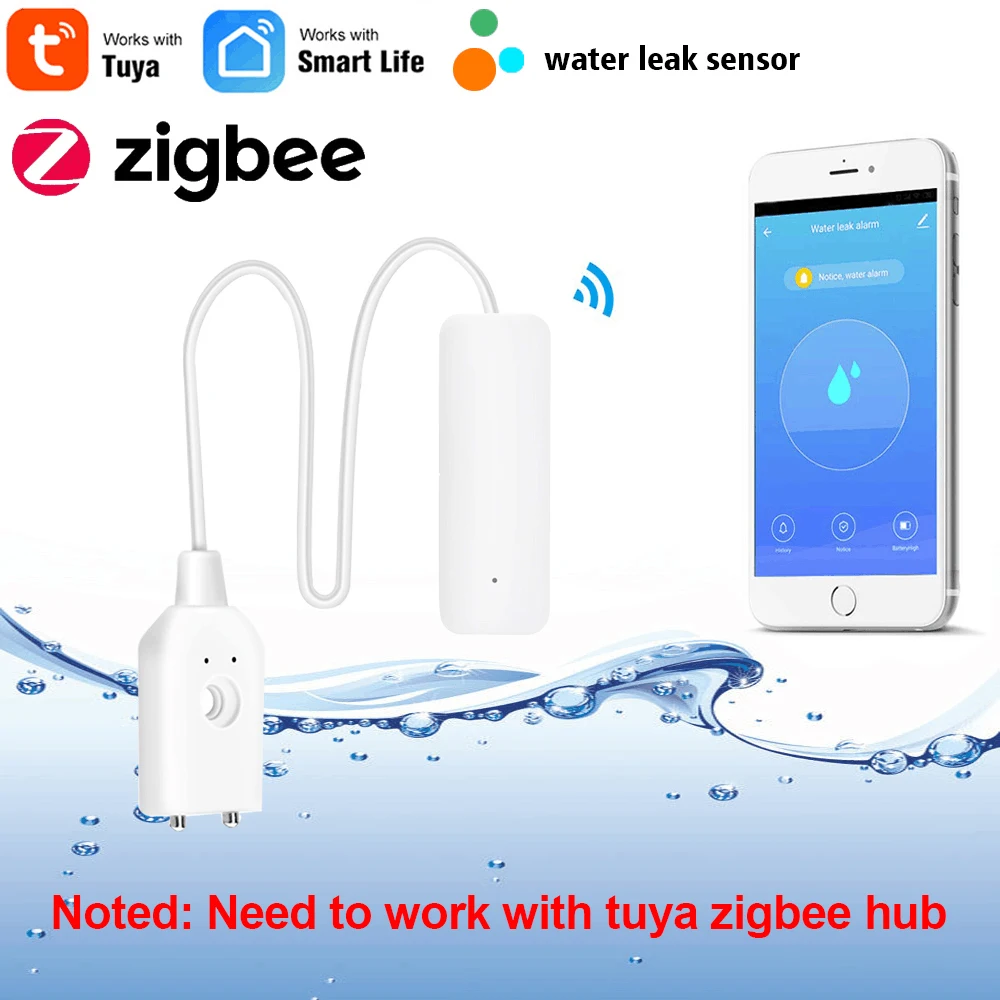 ZigbeeWaterSensorLeakDetectorTUYASmartWaterLeakSensorWireless