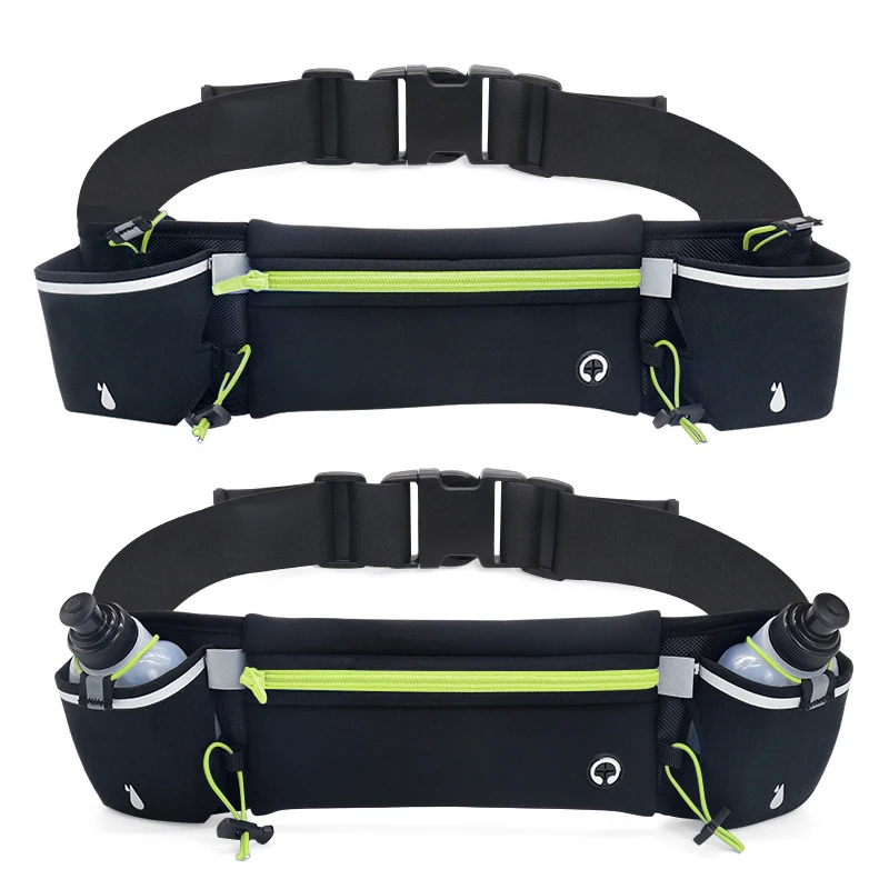 Marathon Trail Running Waist Pack For Phone Water Bottle Sports Fanny Pack Fitness Dual Pocket Running Belt Waist Bag Men Women 2