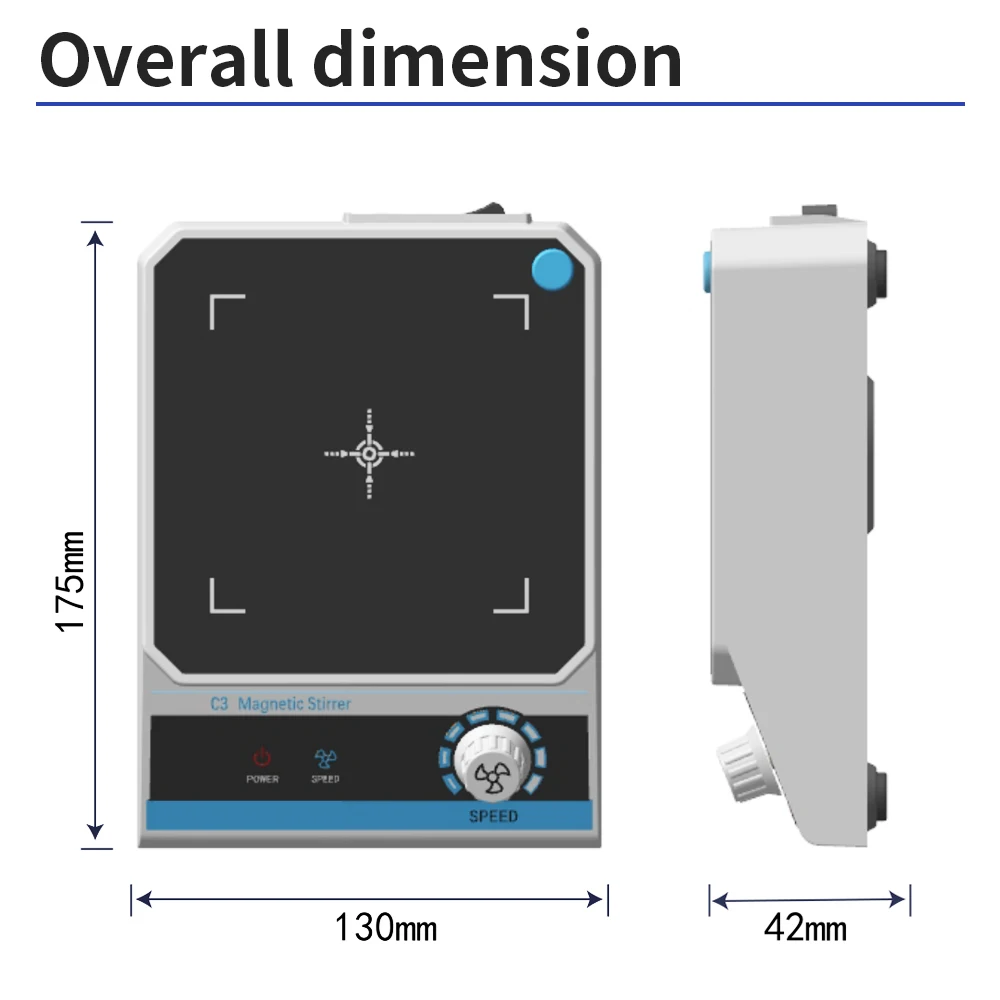 Lab Magnetic Stirrer 2000ml Capacity Stir Electric Magnetic Mixer Precision Laboratory Medical Cosmetics Mixing Device EU Plug