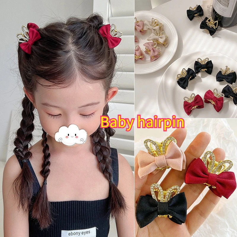 4PCS 리본 귀여운 소녀 헤어핀 어린이 헤어 액세서리 헤어클립 바레트