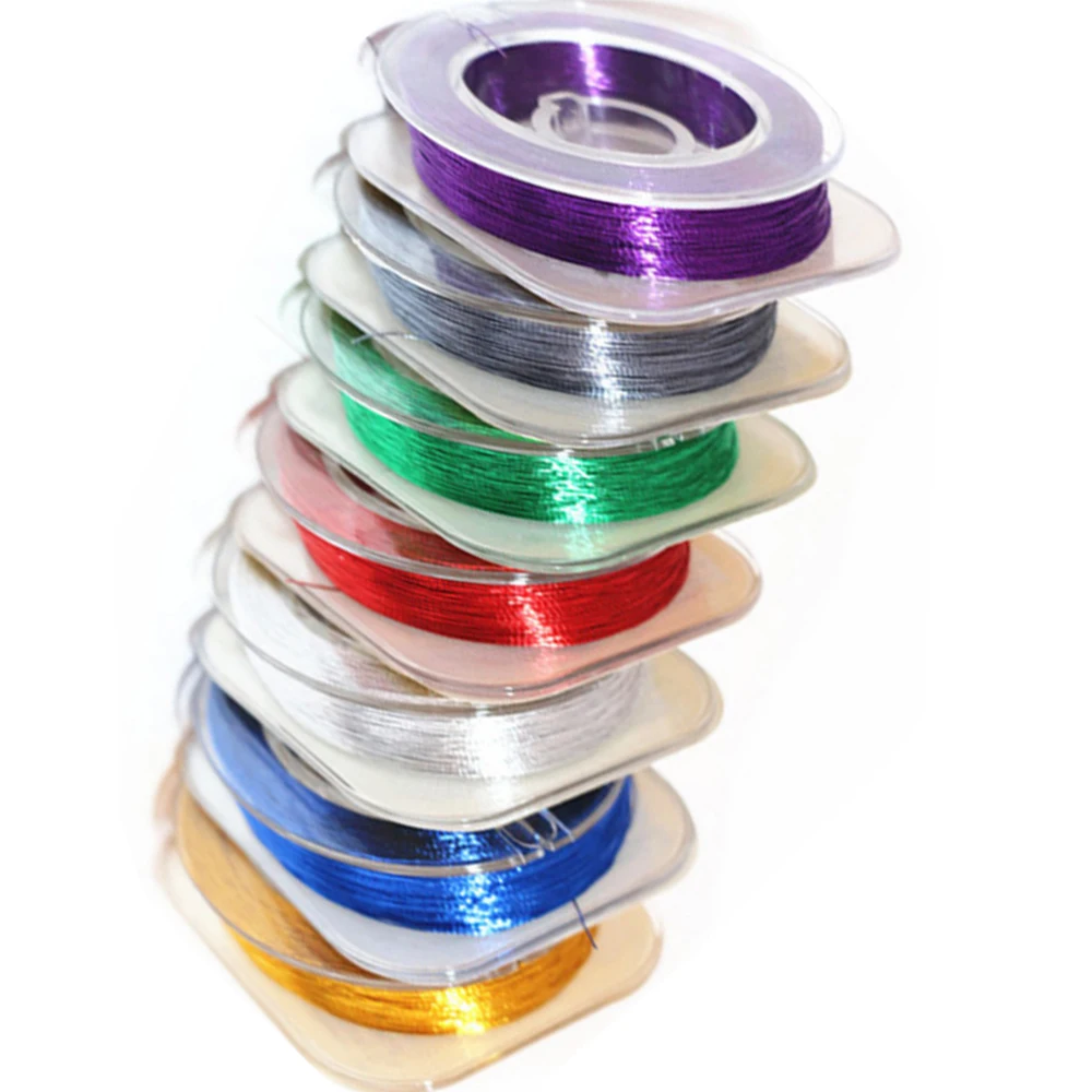 50m Metallic Guide Wrapping Fishing Line thread Strong Nylon Fibers