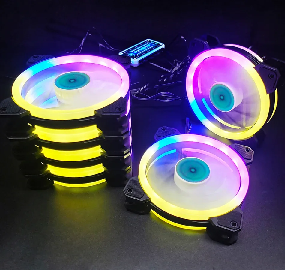 Wovibo-fãs Rgb Case para Computador Aura Sync Mute Cooler 6pin Cooling Ventilador 12 Centímetros Motherboard Sincronizado Aura Sync 120 Milímetros - Imagem 6