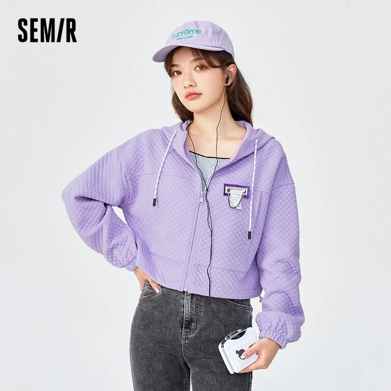 

Куртка Semir женская короткая с капюшоном, модная верхняя одежда свободного покроя, весна-осень 2023