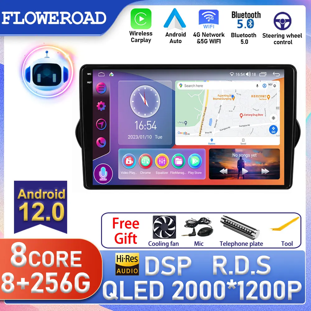 Android Per Fiat Egea Tipo 2015 - 2018 Autoradio Navigazione Multimediale Gps Video Autoradio Player Stereo Carplay Monitor Tv Bt