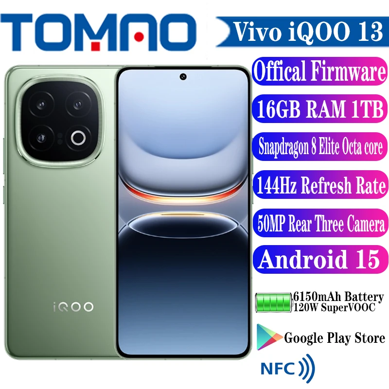 Vivo iQOO 13 5G Mobile Phone Snapdragon 8 Elite Octa core 6.82
