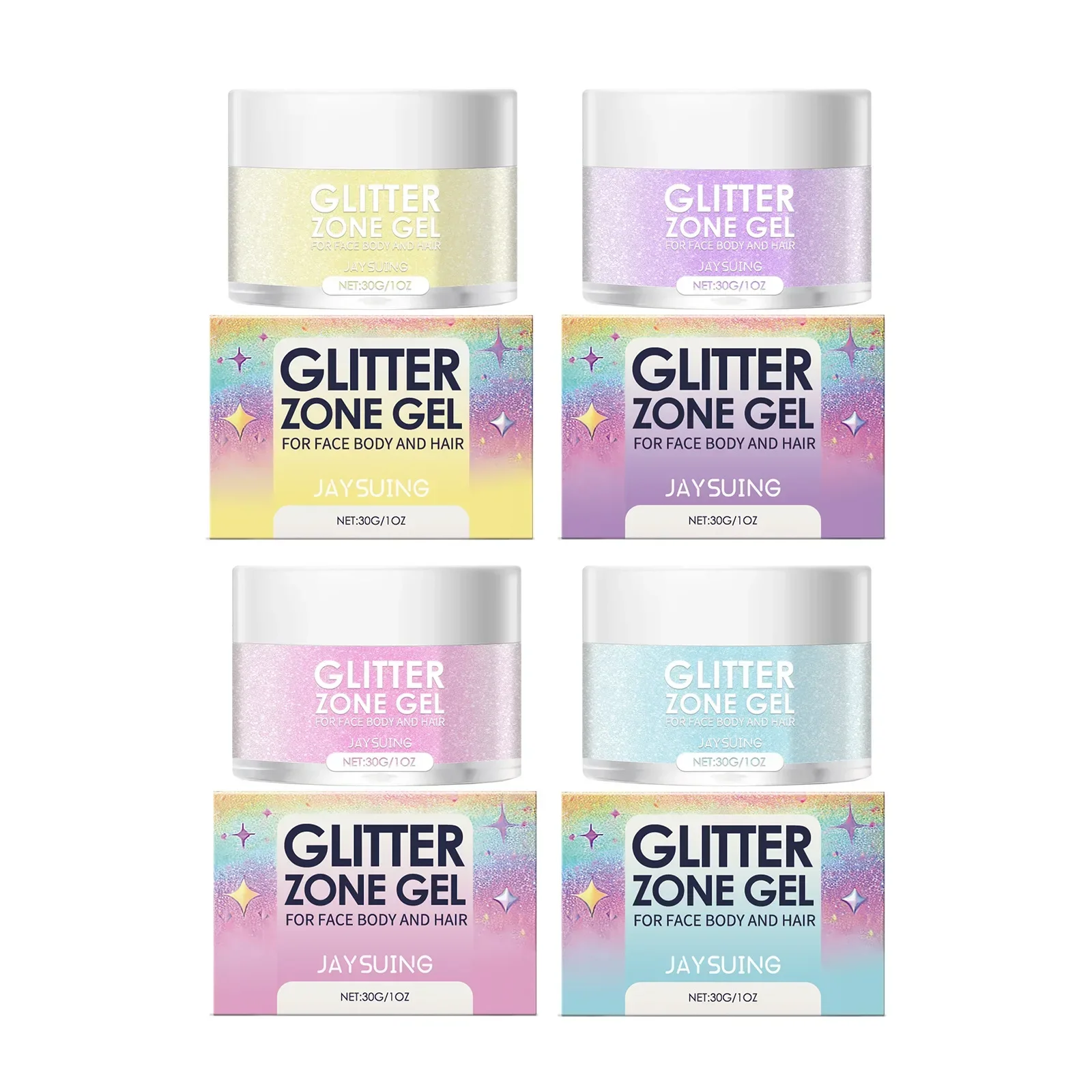 Jaysuing Shimmer Gel Ball Party Carnival Three-dimensional Highlighter Natural Shine Facial and Body Gel Festival Makeup 6