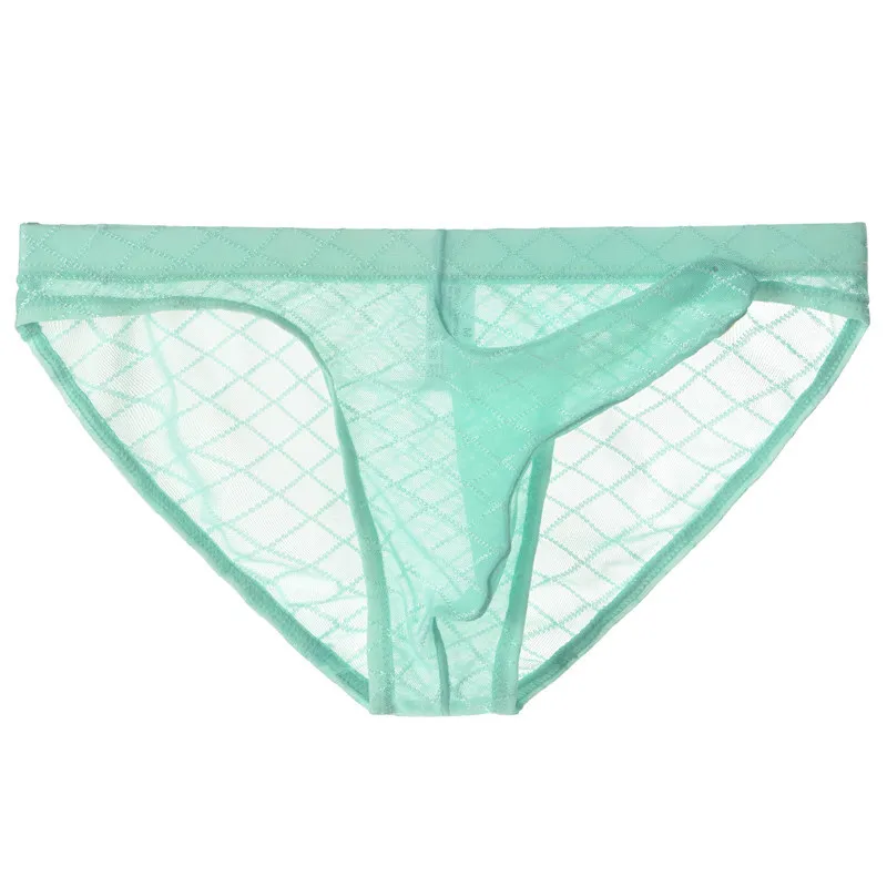Men's Ultra-Thin Breathable Mesh Underwear with Sexy Triangular Design
