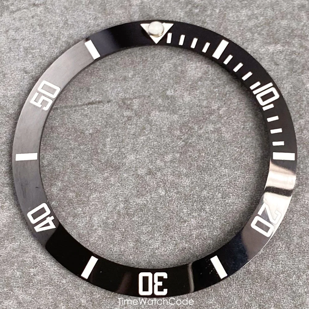 Ceramic Sloping Watch Bezel Insert - Black, Blue, Green, Silver