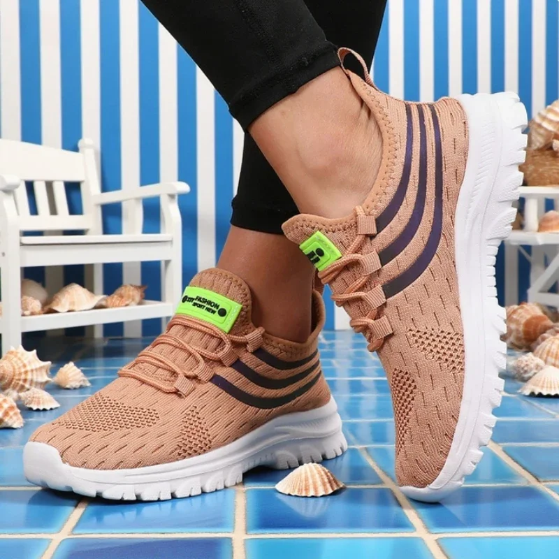 Women's Casual Platform Mesh Sneakers Fashion Classic Luxurious Running Shoes Minimalist Breathable Mesh Outdoor Training Shoes