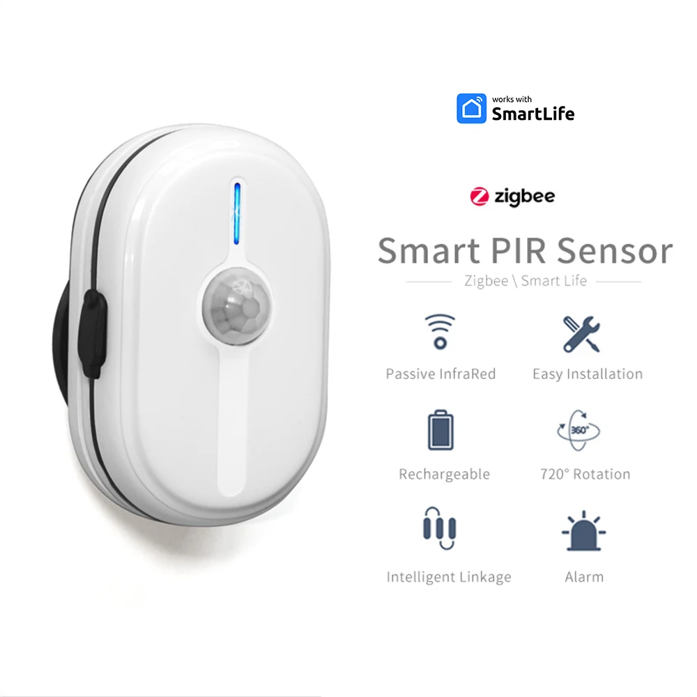 

Датчик движения Tuya Zigbee 3,0, умный датчик движения PIR, датчик движения человека, детектор умного дома, безопасность дома, работа с умным шлюзом жизни