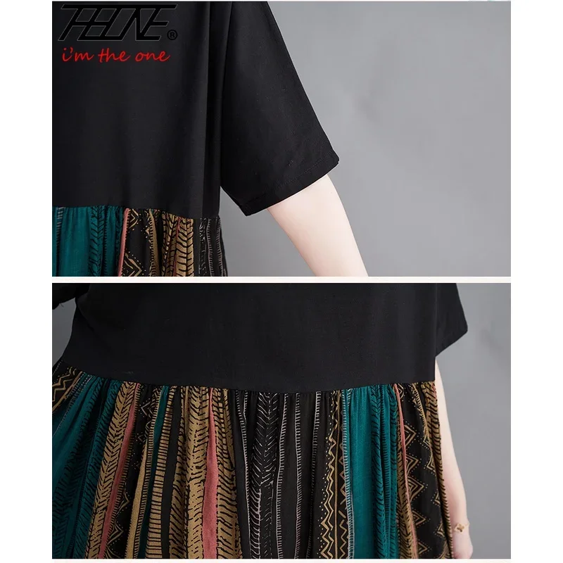 Dress for Women Plus Size Casual Cotton Linen Loose Bohemian Maxi Ladies Long Dresses Vintage Oversized Vestidos Para Mujer 6