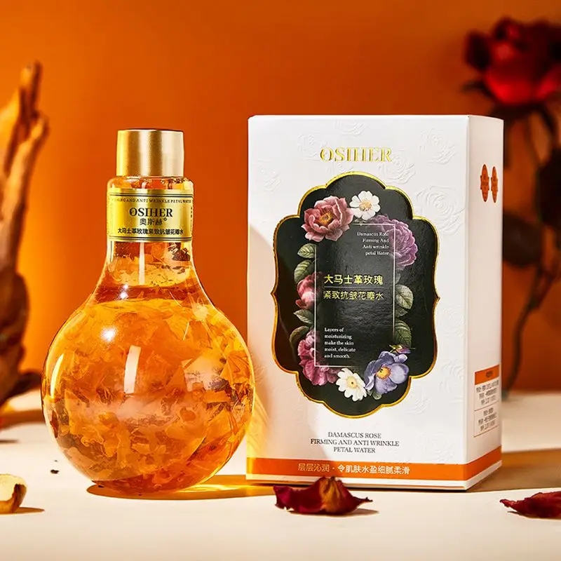 

Rose Petal Face Toner Moisturizing Hydrating Fade Wrinkle Firming Lifting Soothing Dry Skin Facial Skincare Product