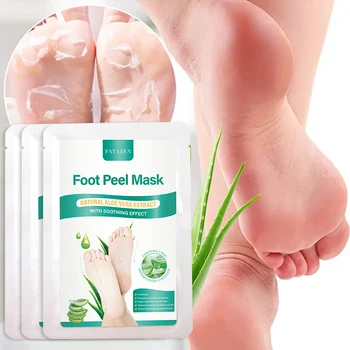 Maschera peeling per piedi all'aloe per piedi secchi, grezzi e screpolati, schiarisce i piedi, lenisce i piedi e tallone, crea i piedi lisci e morbidi 1