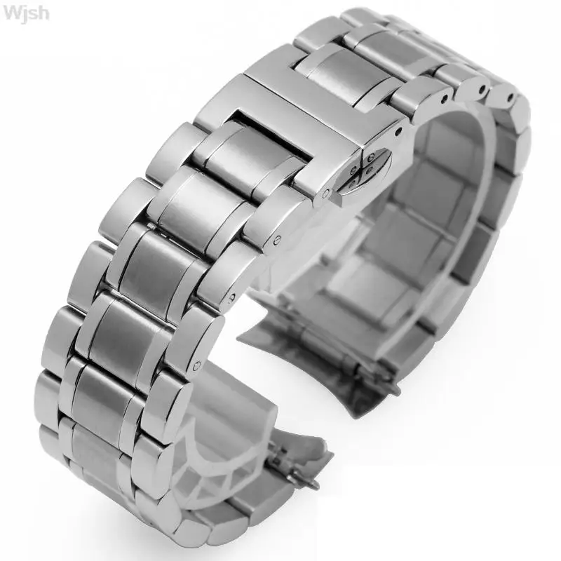 

Ремешок из нержавеющей стали с изогнутым концом для часов Tissot 1853 Couturier T035, ремешок для часов Longines для женщин и мужчин, 14/16/18/22 мм