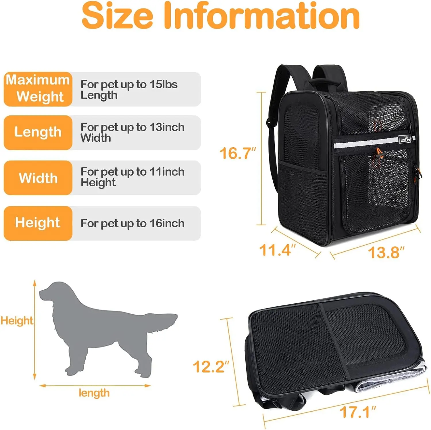 Cat Dog Backpack Carrier Foldable Pet Bag 2 Portable Breathable Carriers Conveyors and Travel Transport Products Accessories