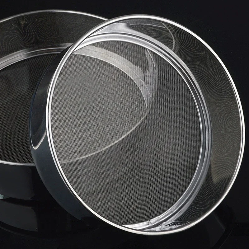Kitchen Ultrafine Mesh Flour Sifter Professional Round Sieve Stainless Steel Sugar Sieve Cake Baking Strainer 1pc flour sifter