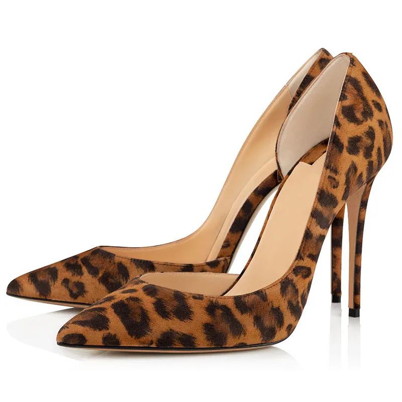 

Leopard Print Sexy Pumps Pointed Toe Stiletto High Heels Slip-on Shallow Women Shoes Hot Sell Fashion Zapatos Mujer