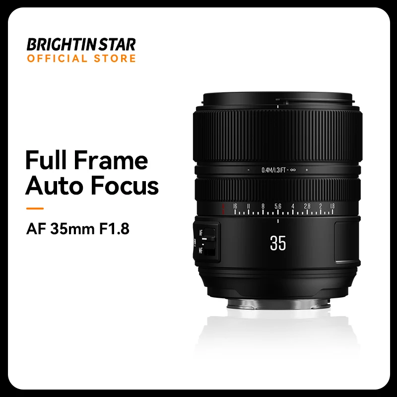 Brightin Star AF 35mm F1.8 Full Frame Autofocus Lens for Sony E A7