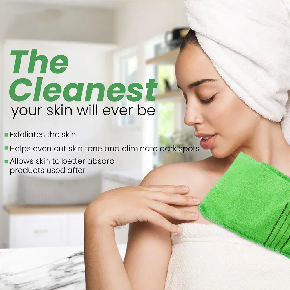 Exfoliating Bath Towel Korean Washcloth Body Massage Scrub Shower Towel SPA Portable Grain Brush Peeling Dead Skin Gloves Adults 2