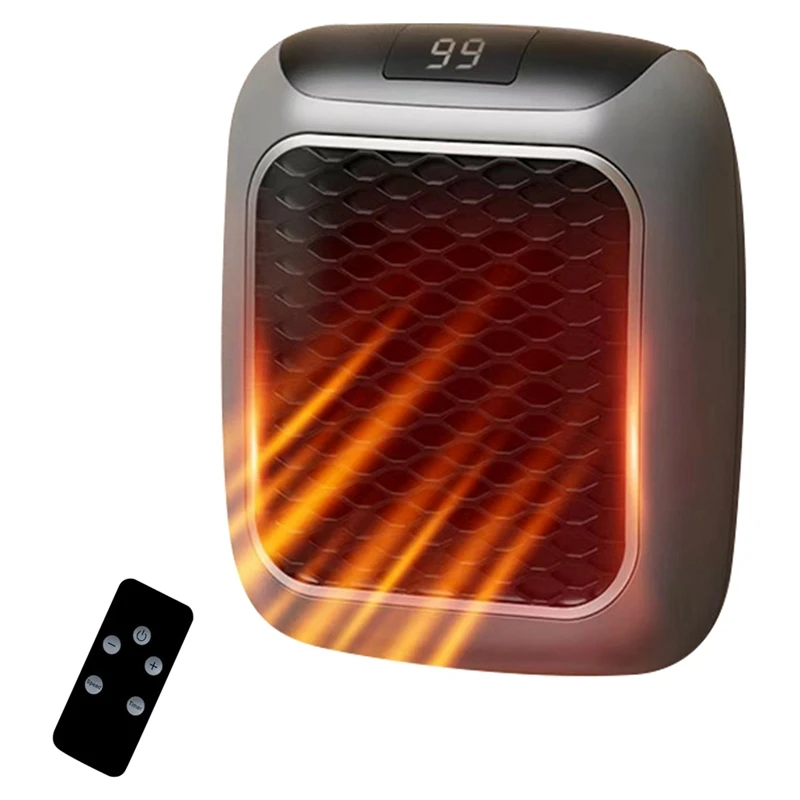 

Electric Heater Mini Ceramic Plug-In Heater 800W Low Consumption 2 Modes With Remote Control For Home, Bedroom