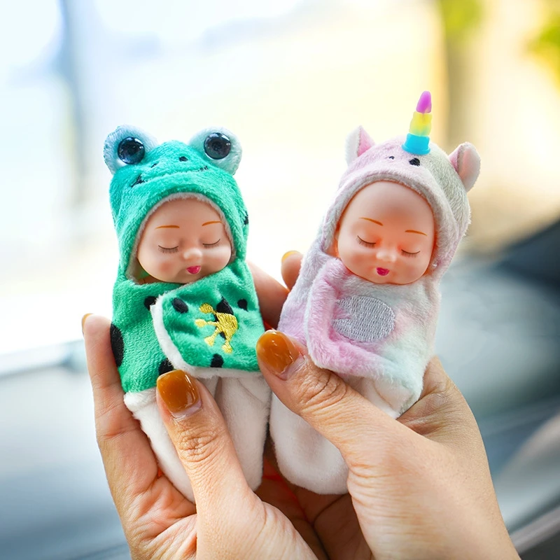 Cute Reborn Doll Mini Sleeping Baby With Clothes Accessories Simulated Animal Series Movable Doll Children's Toy Birthday Gift - 3
