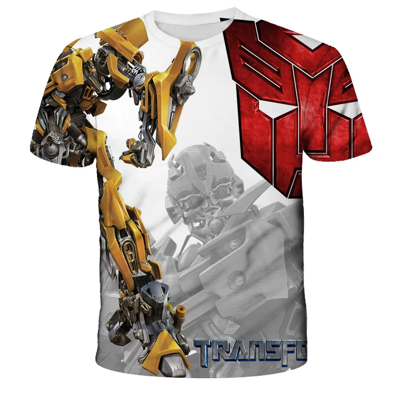 New 2022 Children clothes Transformers 3D Tshirts Children Casual Fashion Boy Girl Kids Printed T-shirt movie Tops Tee children's t shirt with animals	 Tops & Tees