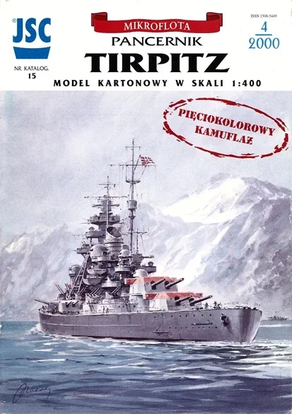 Military Navy Warship Paper Model German Battleship Tilpitz
