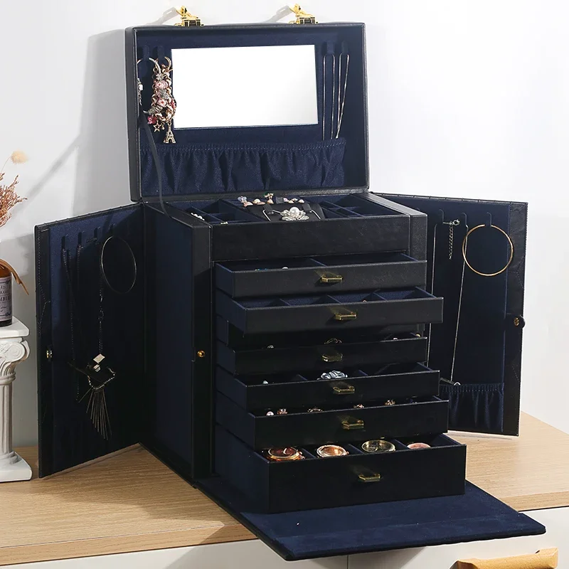 Luxury Jewelry Storage Box Large Capacity 360 Password Lock Large Capacity Multi Layer Jewelry Storage Box Watch Earrings Gift - Image 6