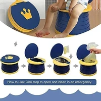 Innovative 2-in-1 Foldable Travel Toilet, Children's Travel Toilet - Suitable for Long Distance Travel of Boys and Girls 1
