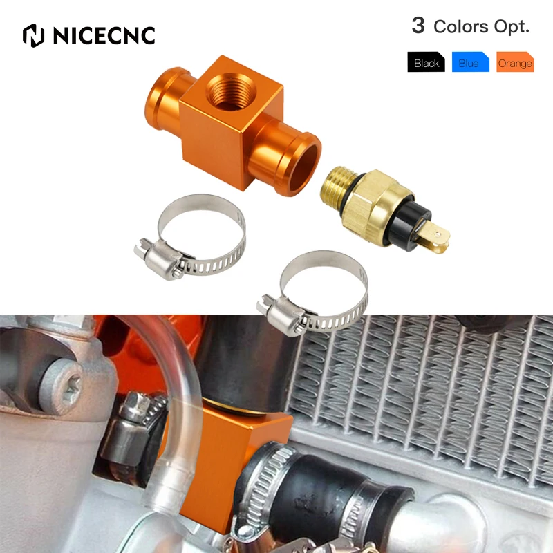 MotorcycleCNCAluminumTemperatureSwitchRadiatorFanThermostatFor
