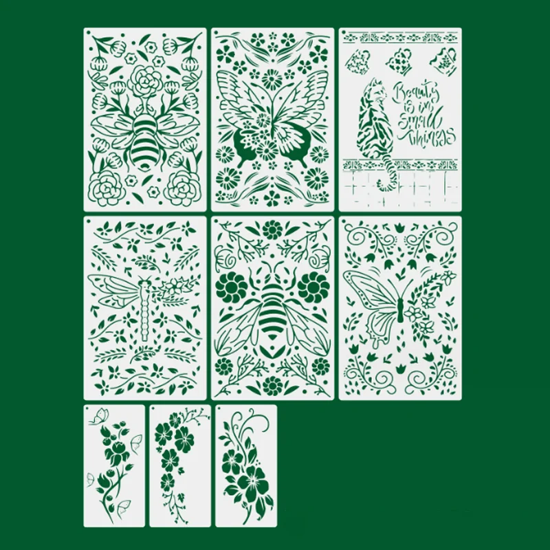 

20*30cm Butterfly Dragonfly Bee Stencils DIY Furniture Wall Scrapbook Coloring Embossing Decoration Graffiti Painting Template