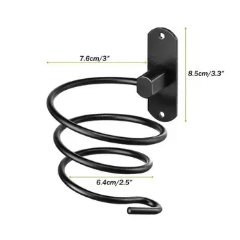 New Bathroom Hair Dryer Holder Useful Spirals Blow Storage Organizer Rack Wall Mounted Stylist Tool Drier Accessory 2