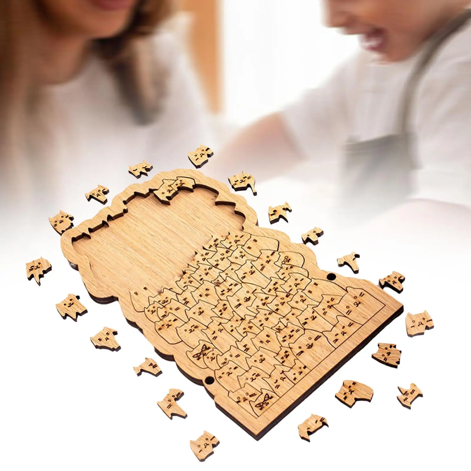 

Wooden Puzzle Toy Geometric Shape Preschool Educate Easy Use Montessori Toy