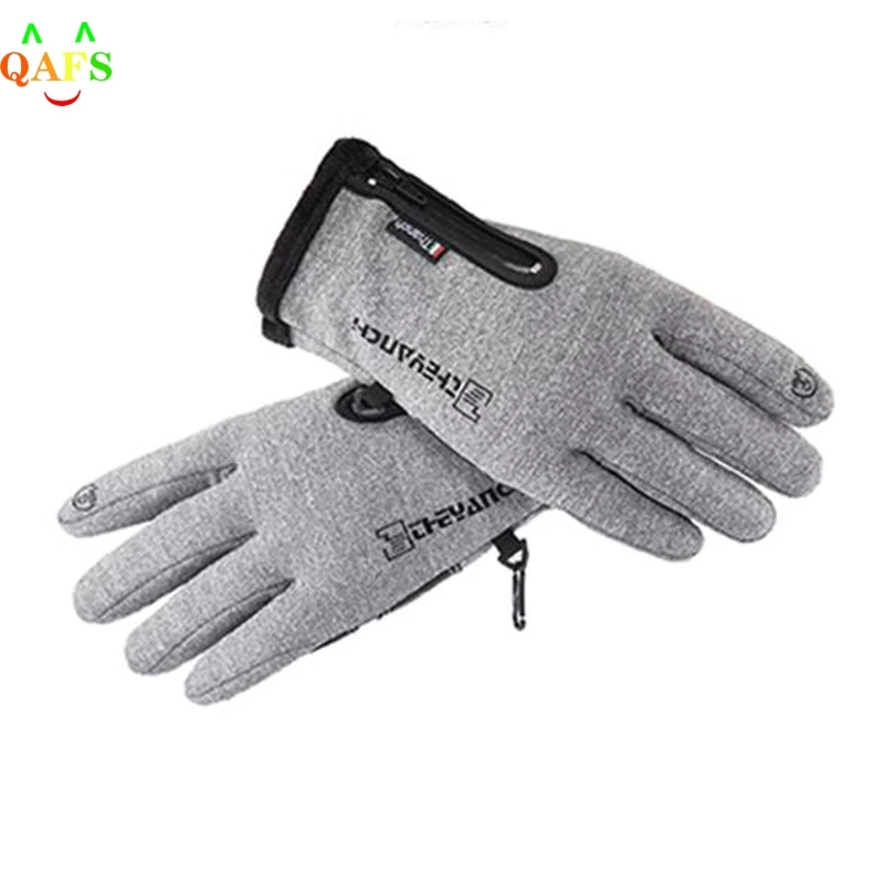 Outdoor Winter Gloves For Men Waterproof Thermal Fleece Lined Resistant Touch Screen Non-slip Motorbike Riding Mountaineering