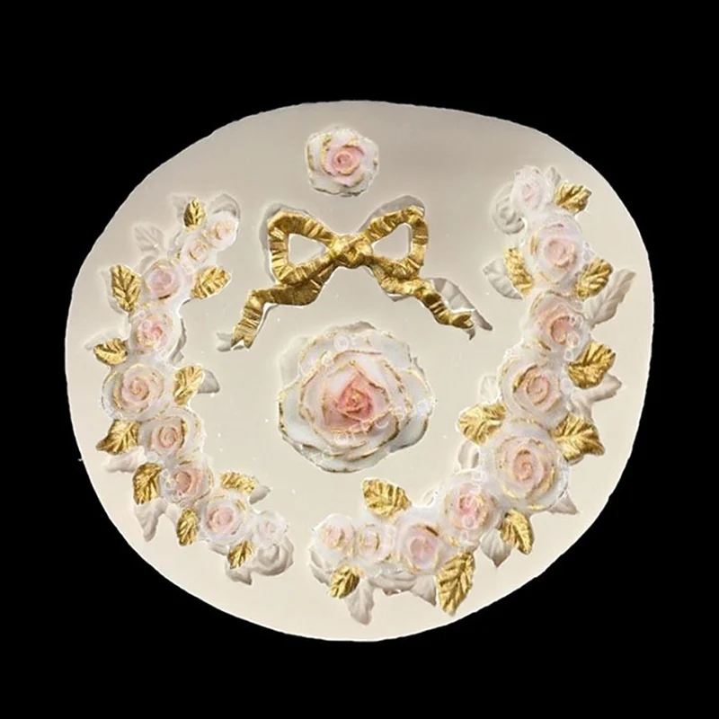 Handmade Creative Flower And Bow Silicone Moulds Sugarcraft Cake Decorating Fondant Accessories Supplies Kitchen Baking Tools