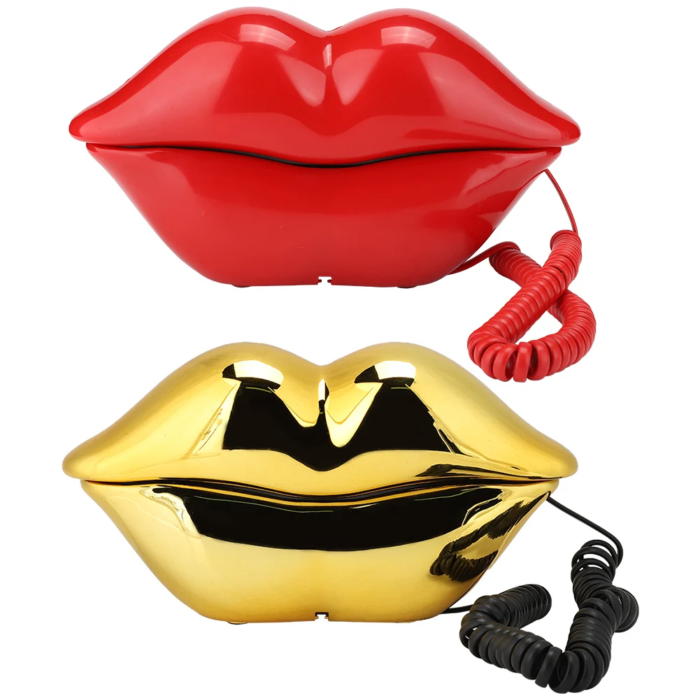 WX-3061 Multi-Functional Cute Lip Shape Telephone Desk Phone Home Decoration Set Telephone