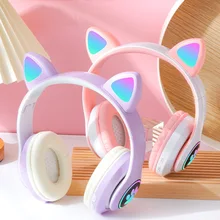

Cute Luminous Cat Ears Bluetooth Headphones Kawaii Cat Claw Cool Wireless Headset for Xiaomi IPhone Samsung Smartphone Tablet PC